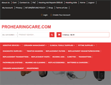 Tablet Screenshot of prohearingcare.com